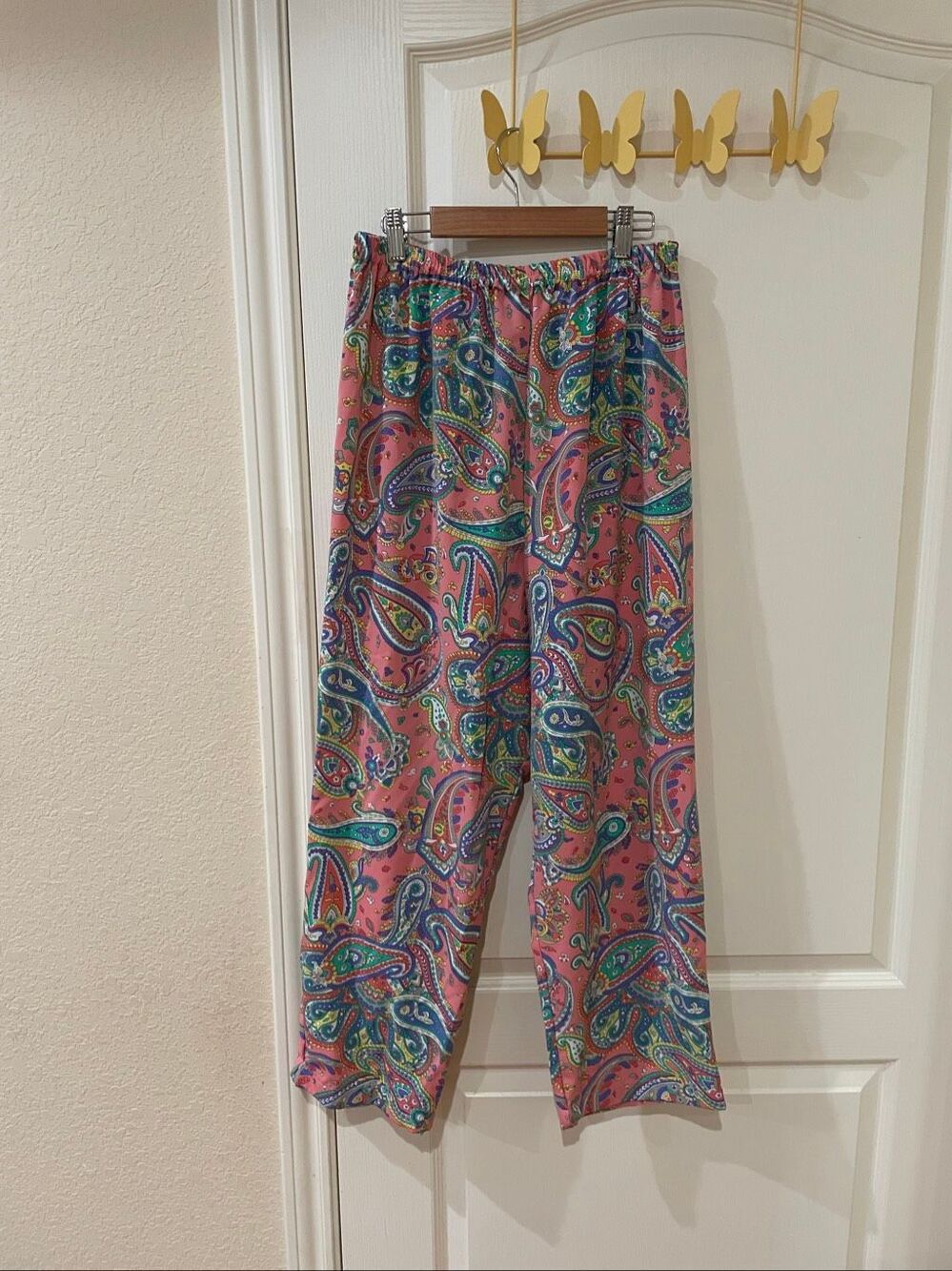 Victorias Secret Paisley Print Pajama Pants Size Medium Vintage